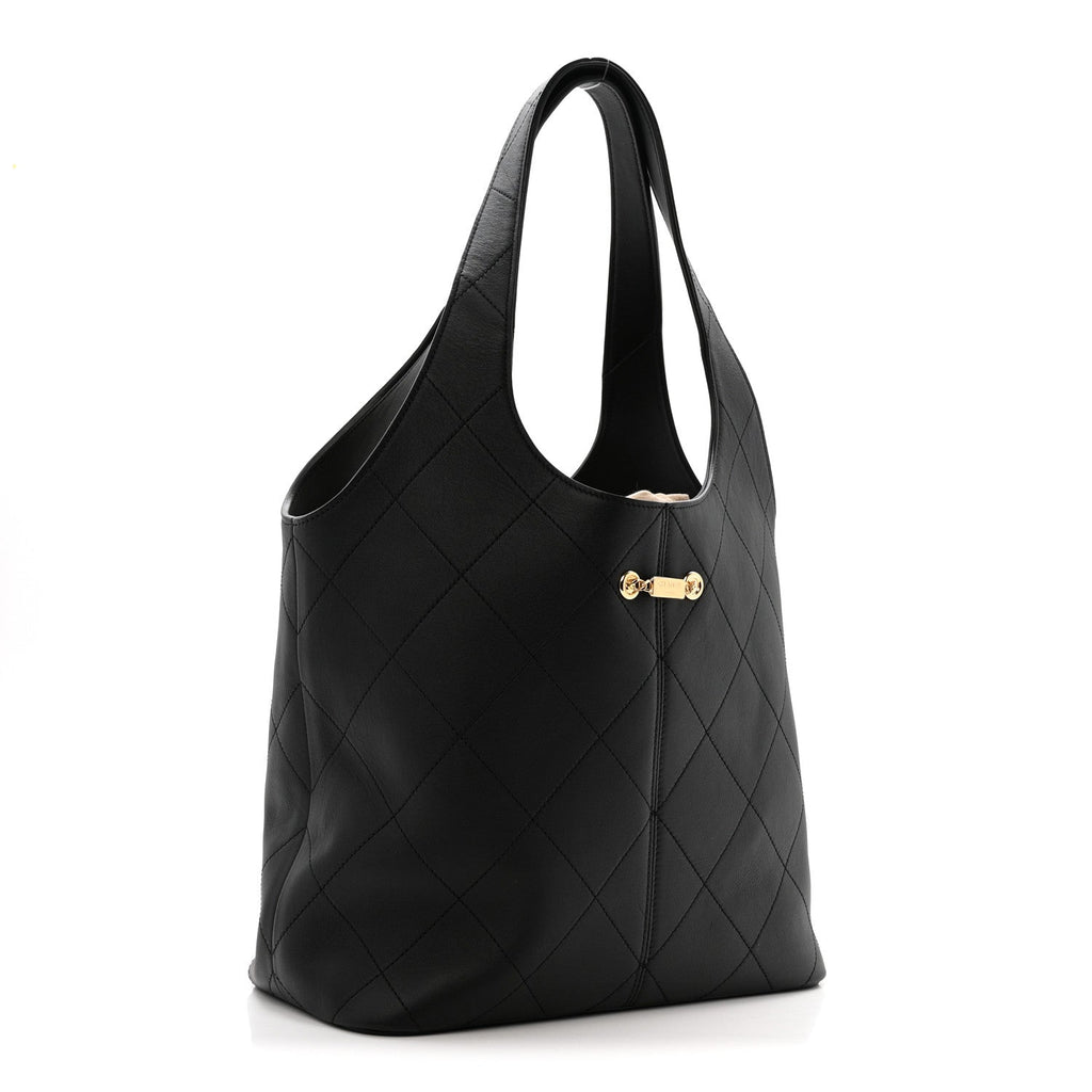 Chanel Calfskin Quilted Large Shopping Bag Black