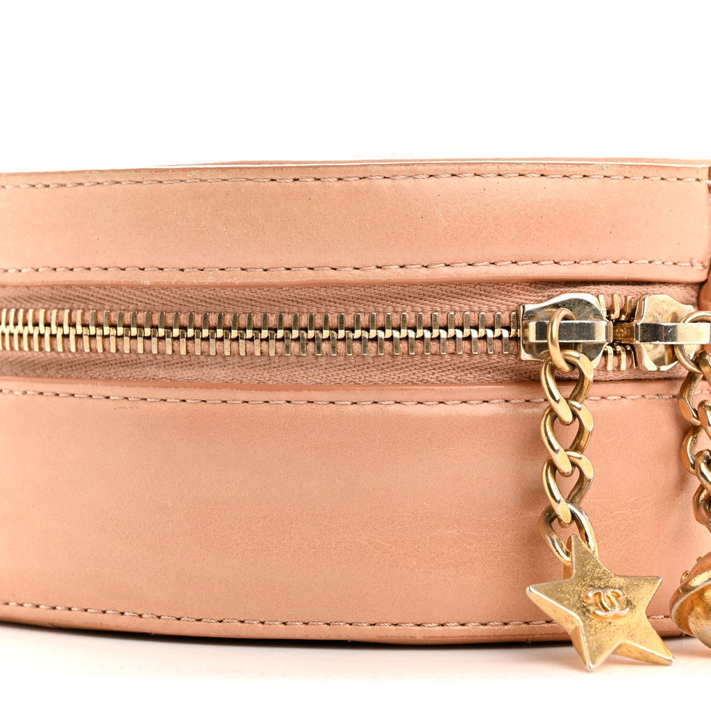 Chanel Glazed Calfskin Round As Earth Evening Bag Beige