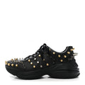 Gucci Demetra Spike Studded Mens Rhyton Sneakers 10 Black