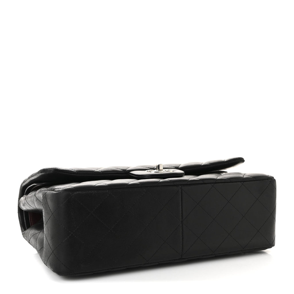 Chanel Lambskin Quilted Jumbo Double Flap Black