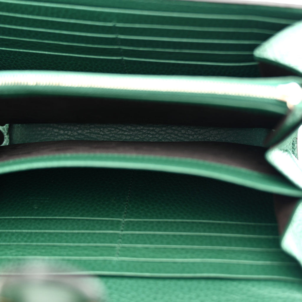 Gucci Calfskin Mini Dionysus Chain Wallet Emerald