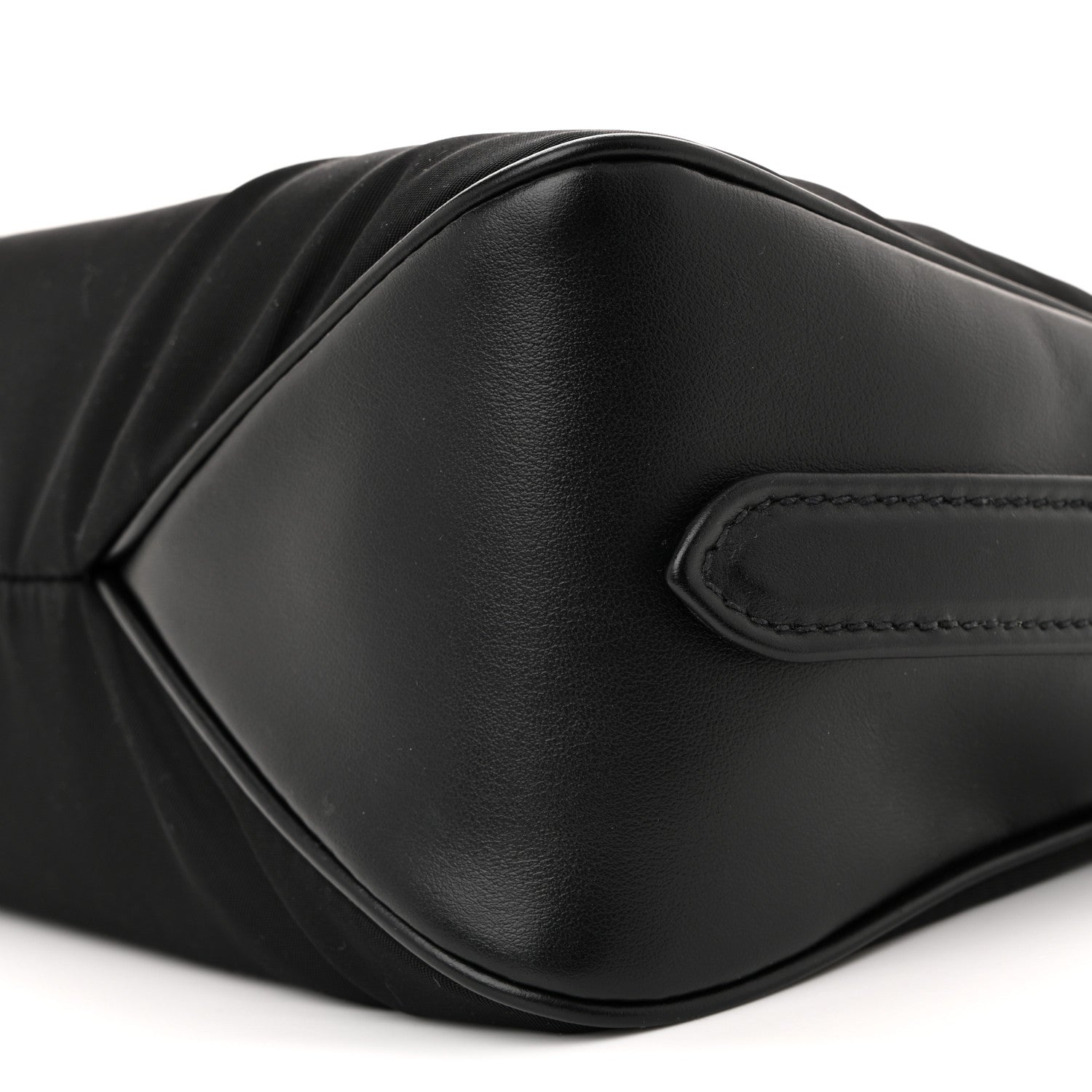 Prada Re-Nylon Vitello Large Aimee Shoulder Bag Black