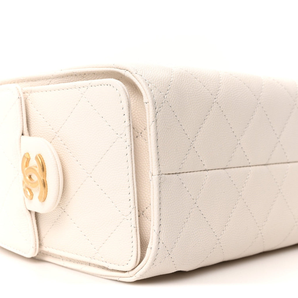 Chanel Caviar Quilted Mini Chanel 25 Handbag White