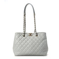 Chanel Caviar Quilted Shopping Tote Light Green