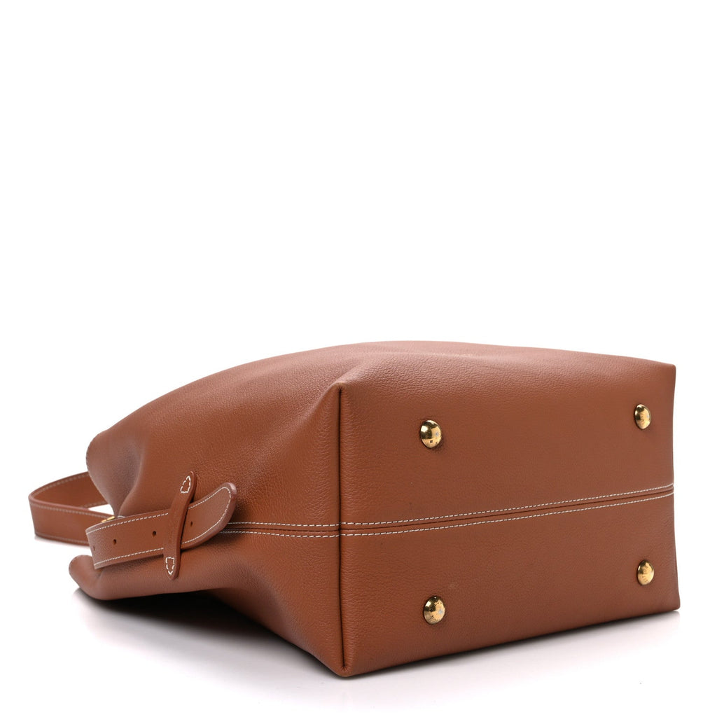Louis Vuitton Grained Calfskin Low Key Hobo MM Cognac