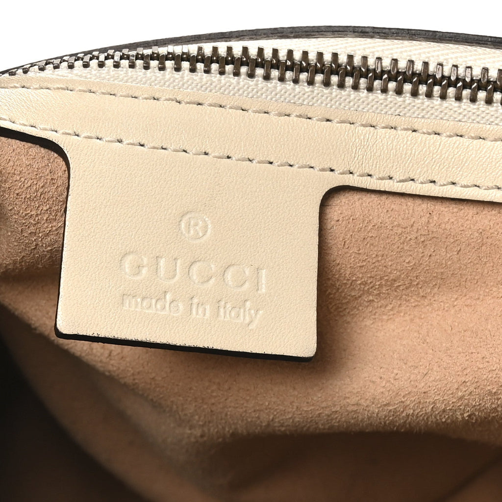 Gucci Calfskin Matelasse Medium GG Marmont Shoulder Bag White