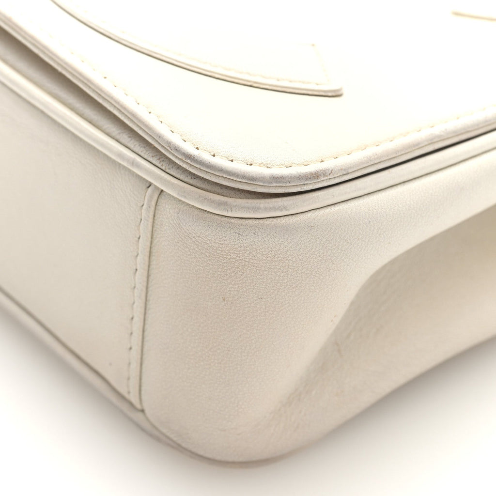 Chanel Lambskin CC Mania Flap Bag White