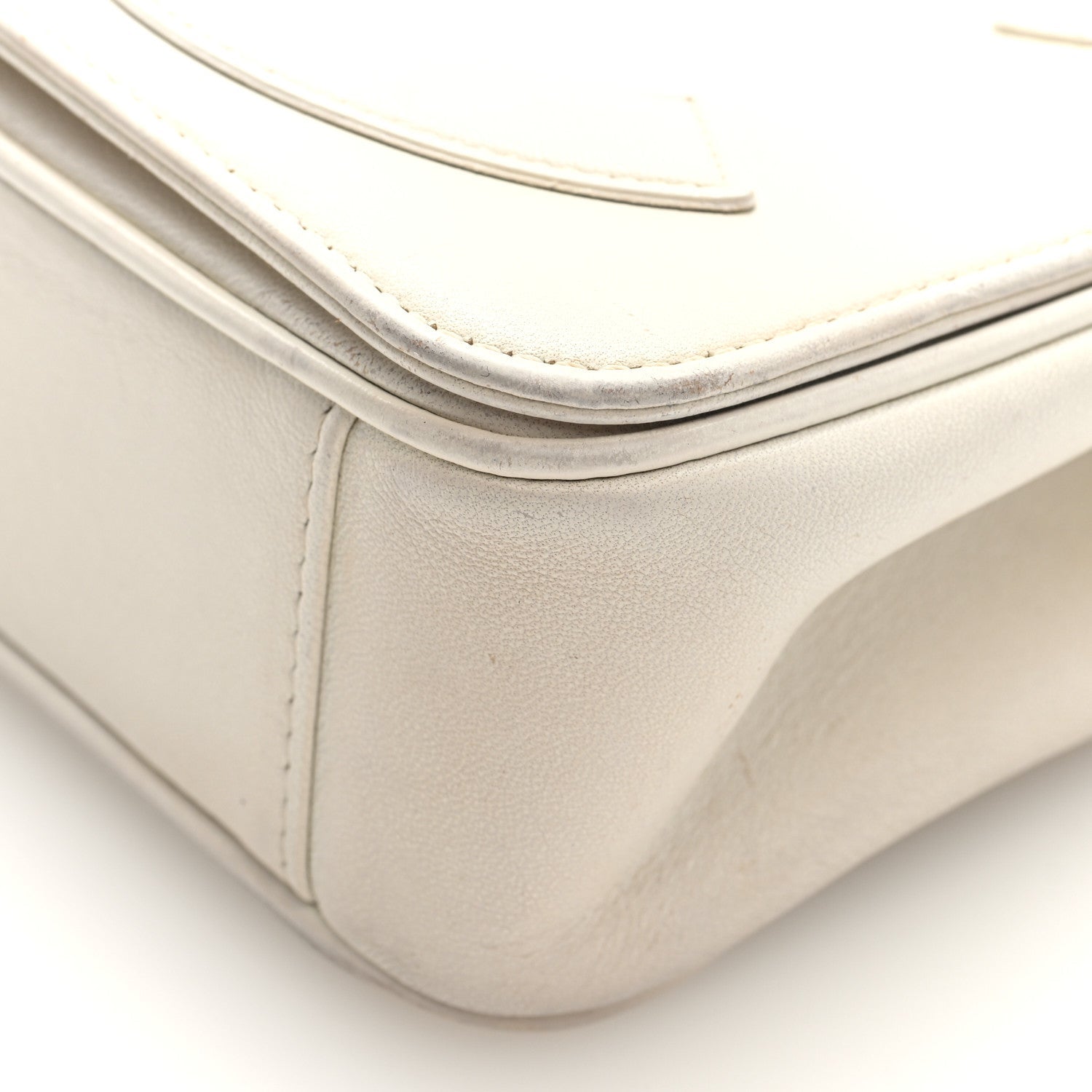 Chanel Lambskin CC Mania Flap Bag White