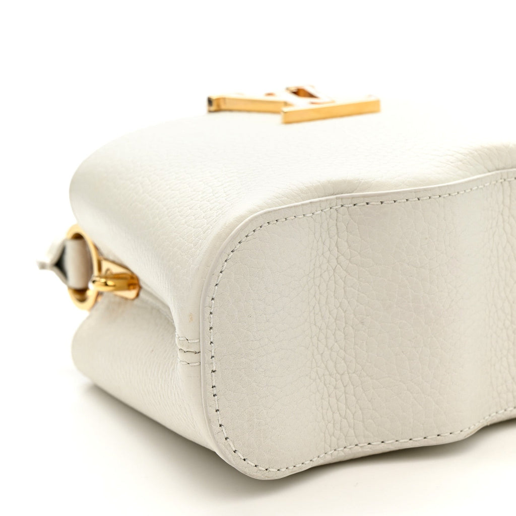 Louis Vuitton Taurillon Capucines Capushell Mini White