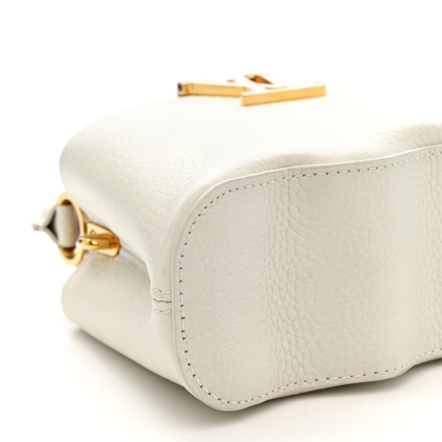 Louis Vuitton Taurillon Capucines Capushell Mini White