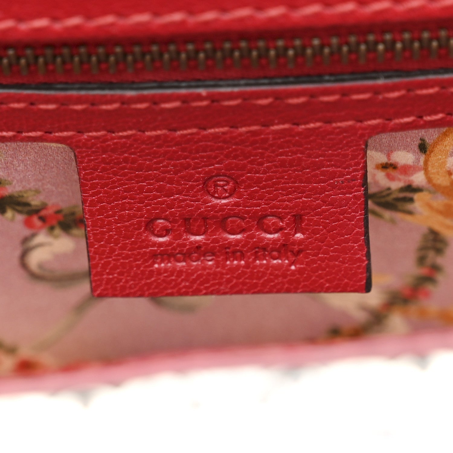 Gucci Calfskin Snakeskin Studded Small Ottilia Top Handle Bag Hibiscus Red