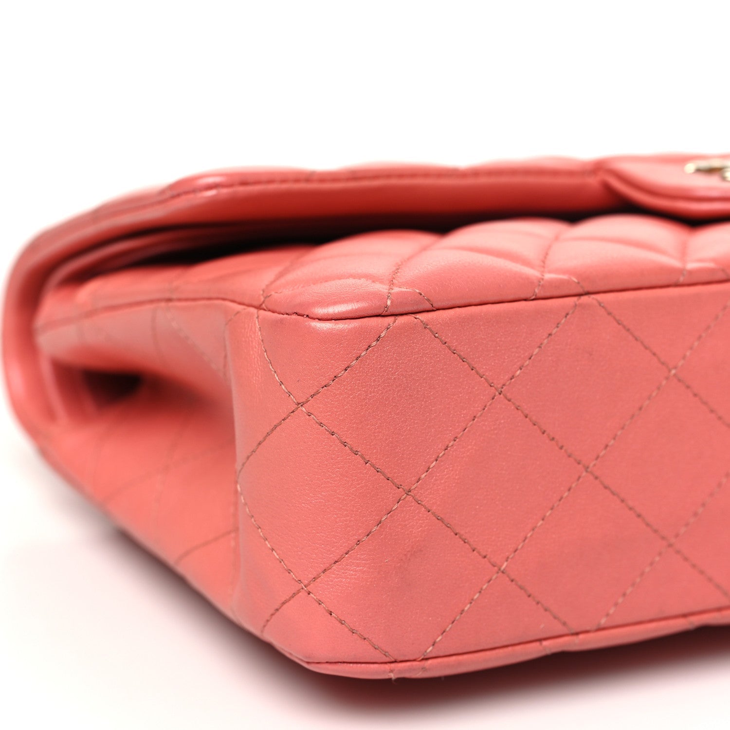 Chanel Iridescent Lambskin Quilted Medium Double Flap Pink