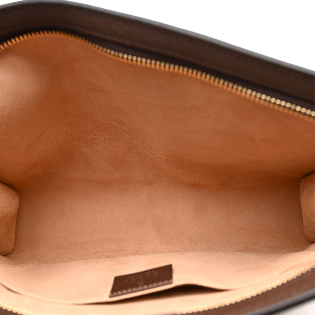 Gucci GG Supreme Monogram Web Ophidia Pouch Brown
