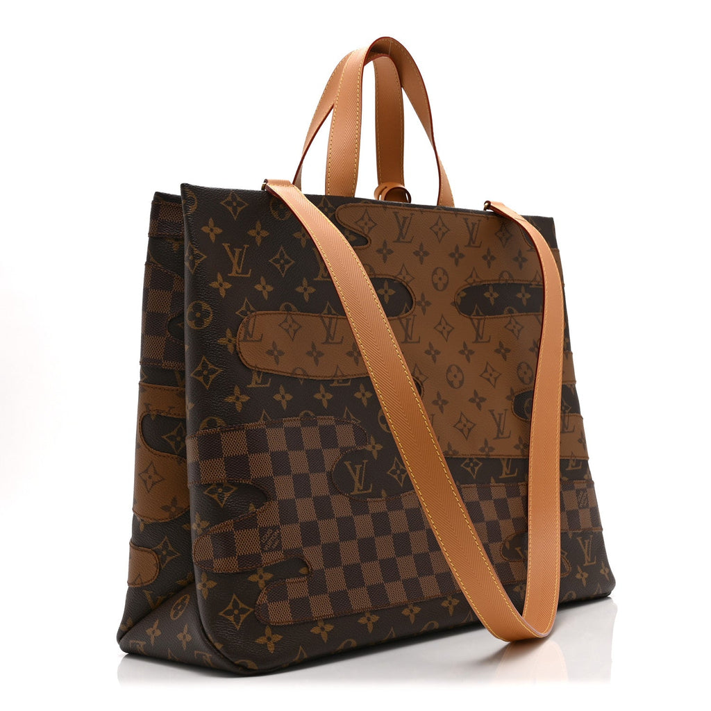 Louis Vuitton Monogram Landscape Shopper Tote MM Brown