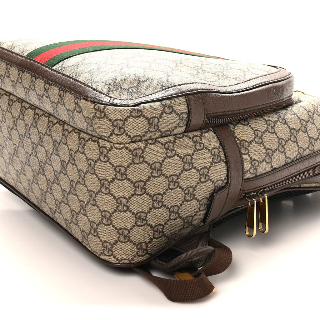 Gucci GG Supreme Monogram Medium Ophidia Day Backpack Brown
