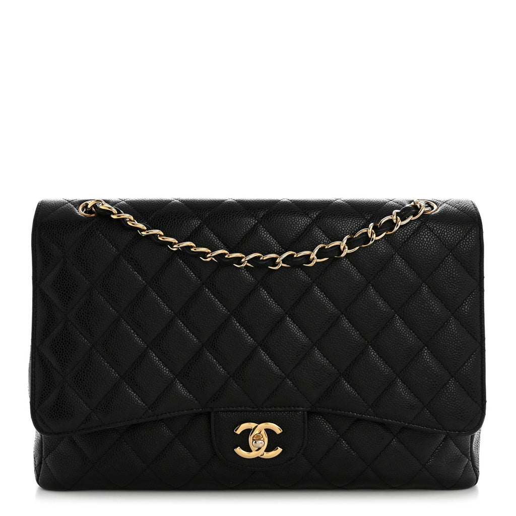 Chanel Caviar Maxi Single Flap Black
