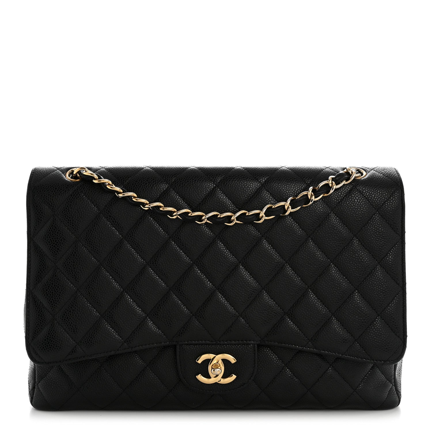 Chanel Caviar Maxi Single Flap Black