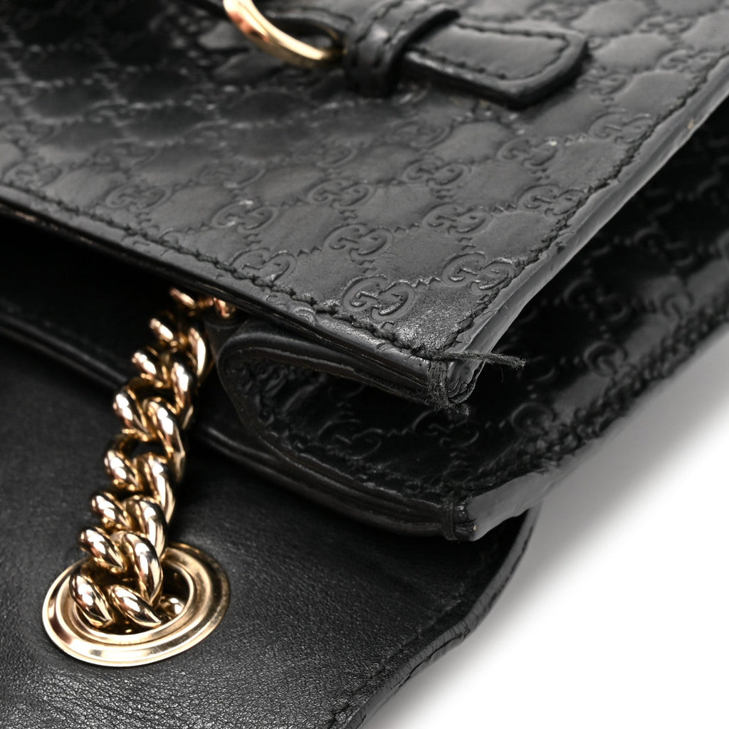 Gucci Microguccissima Mini Emily Chain Shoulder Bag Black