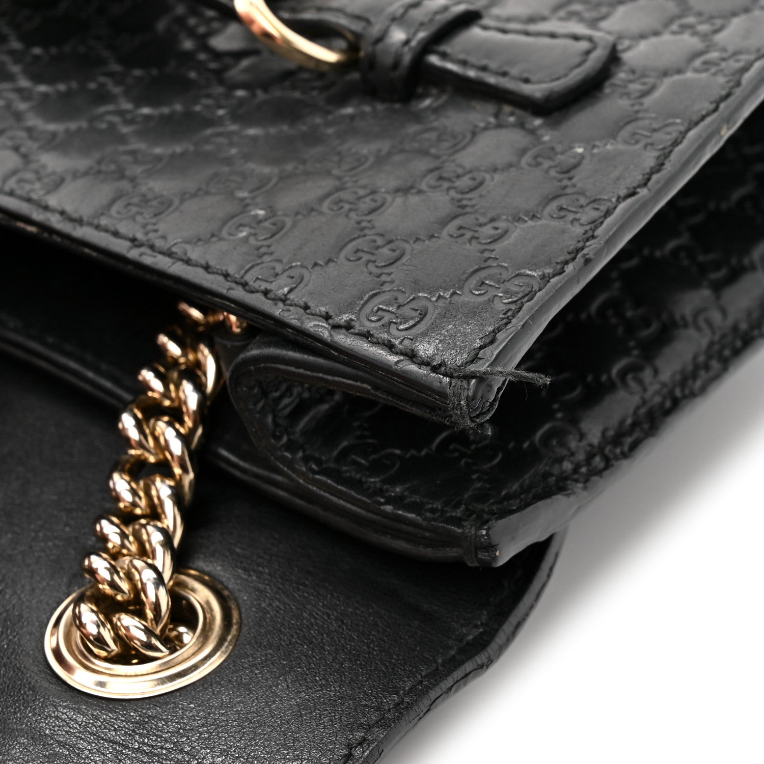 Gucci Microguccissima Mini Emily Chain Shoulder Bag Black