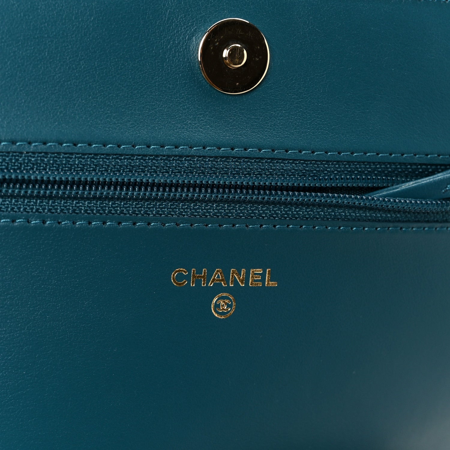 Chanel Caviar Quilted Boy Wallet On Chain WOC Blue