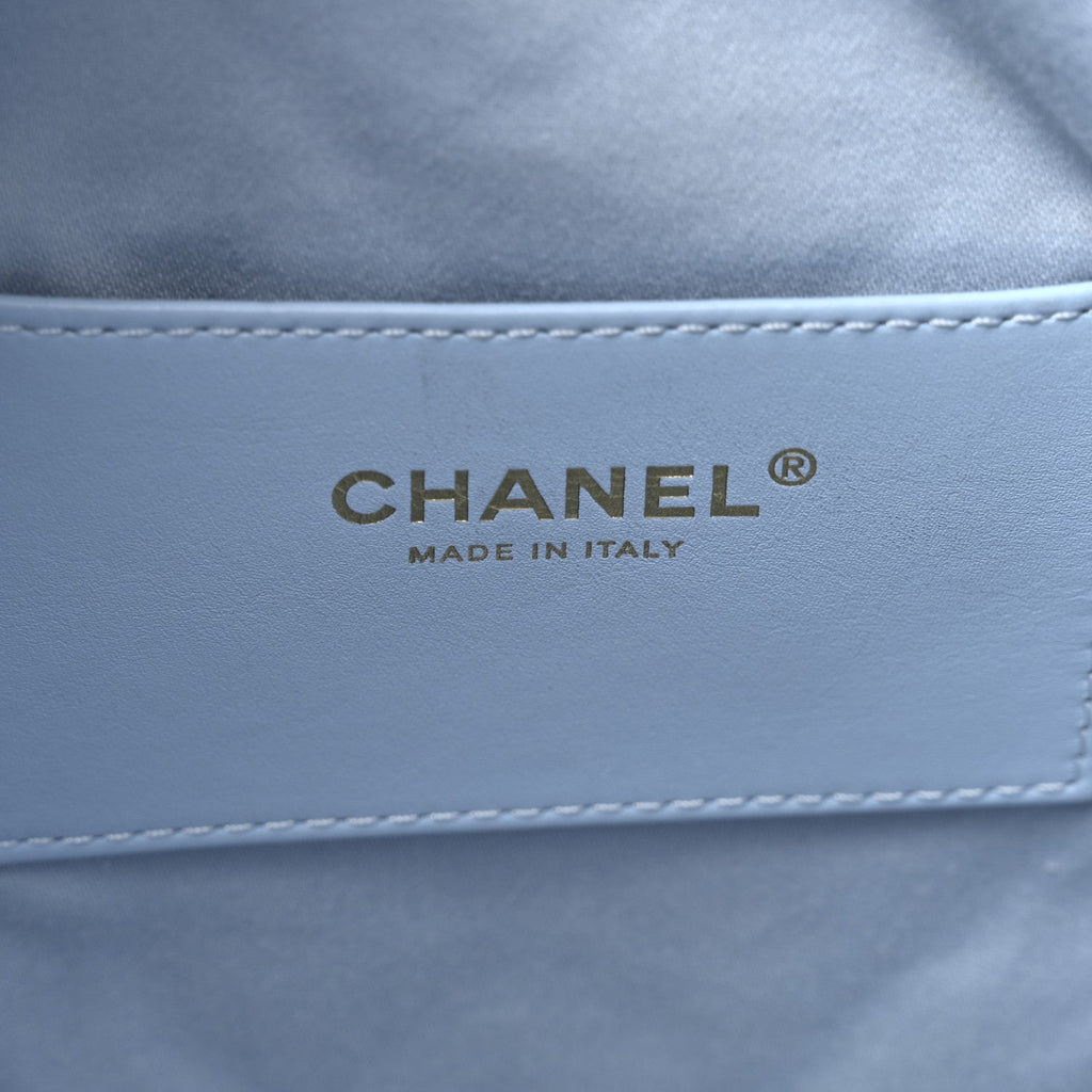 Chanel Washed Denim Quilted Medium Chanel 25 Handbag Blue