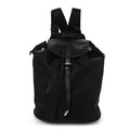 Prada Nylon Vela Saffiano Small Cinch Backpack Black
