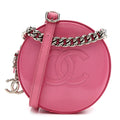 Chanel Patent Round As Earth Evening Bag Pink