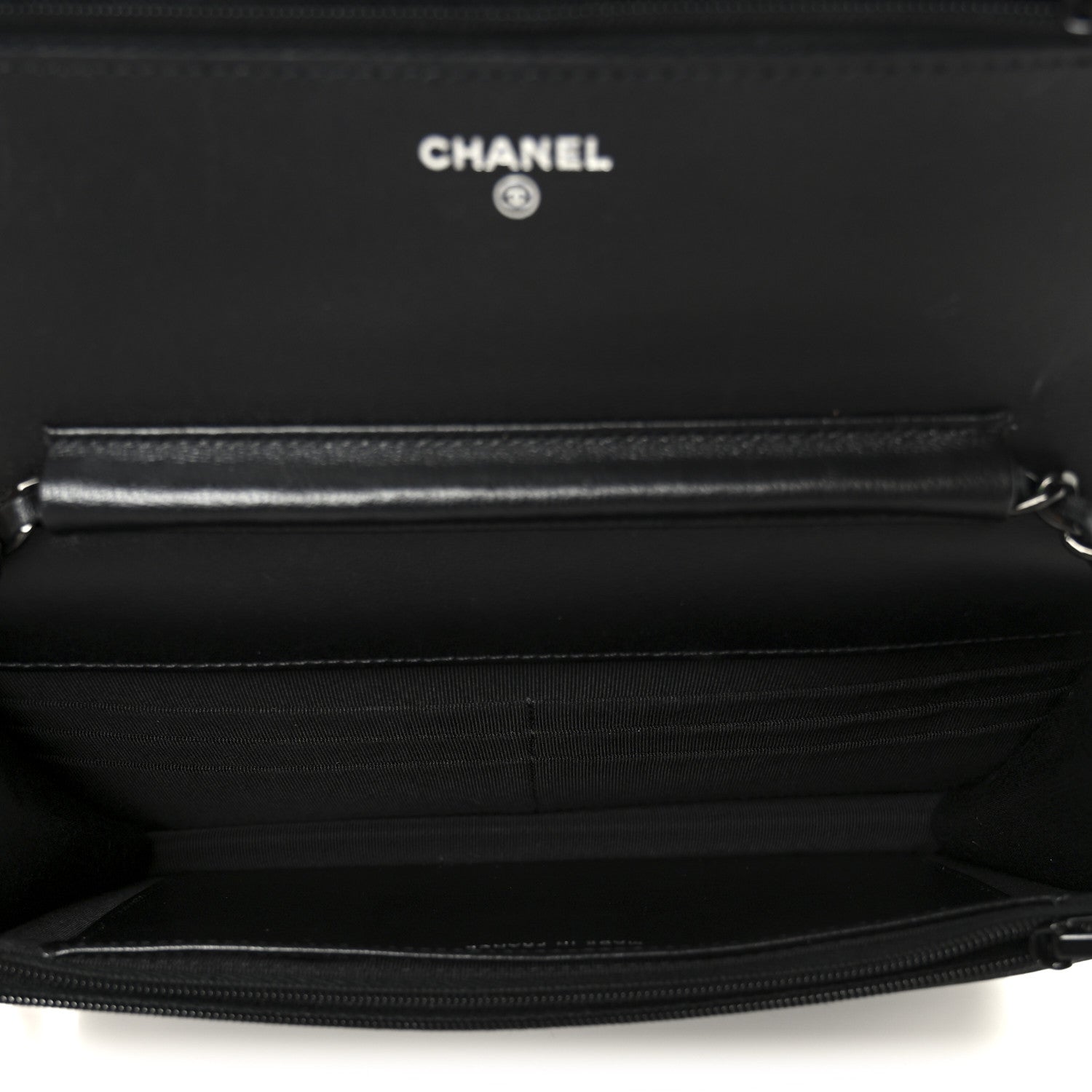 Chanel Lambskin Quilted Wallet On Chain WOC So Black