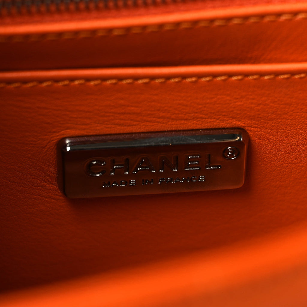 Chanel Alligator Mini Rectangular Flap Orange