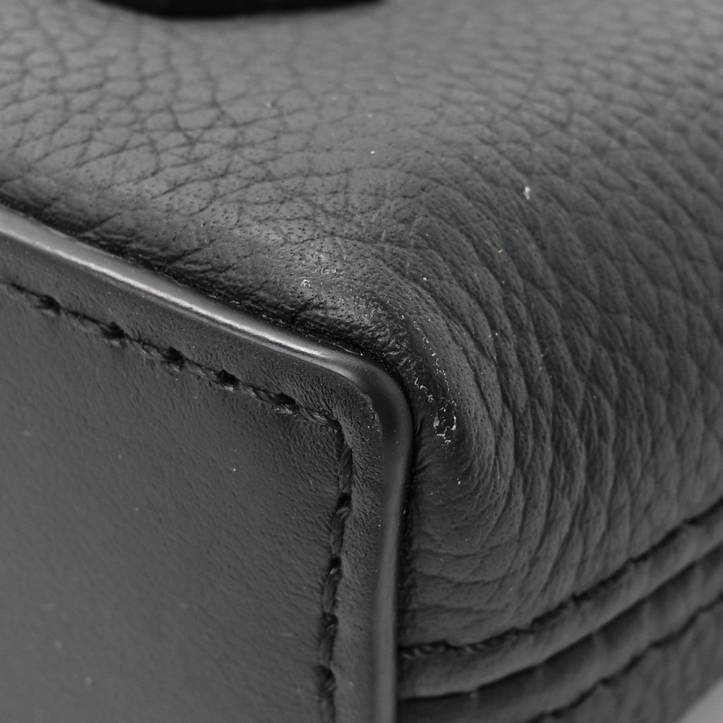 Louis Vuitton Grained Calfskin Aerogram Takeoff Pouch Black