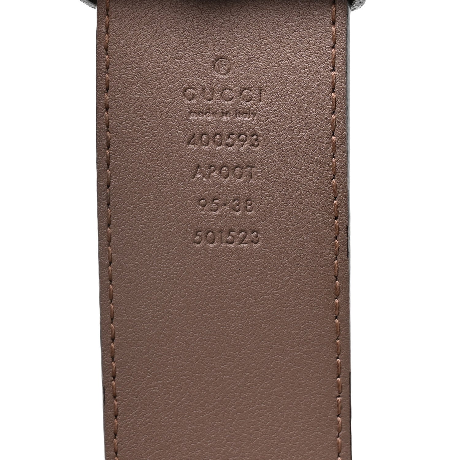 Gucci Calfskin Double G 40mm Belt 95 38 Porcelain Rose