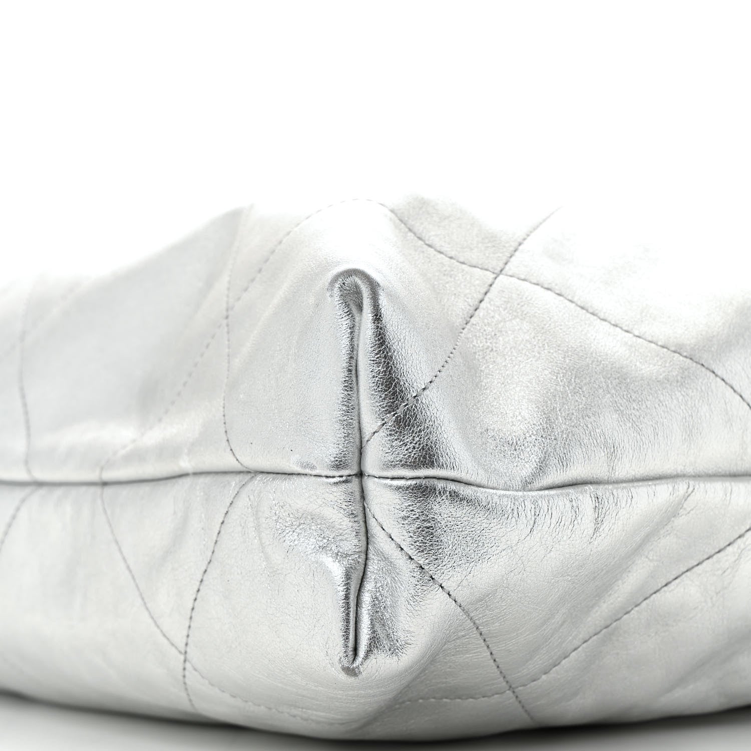 Chanel Metallic Calfskin Quilted Chanel 22 Silver