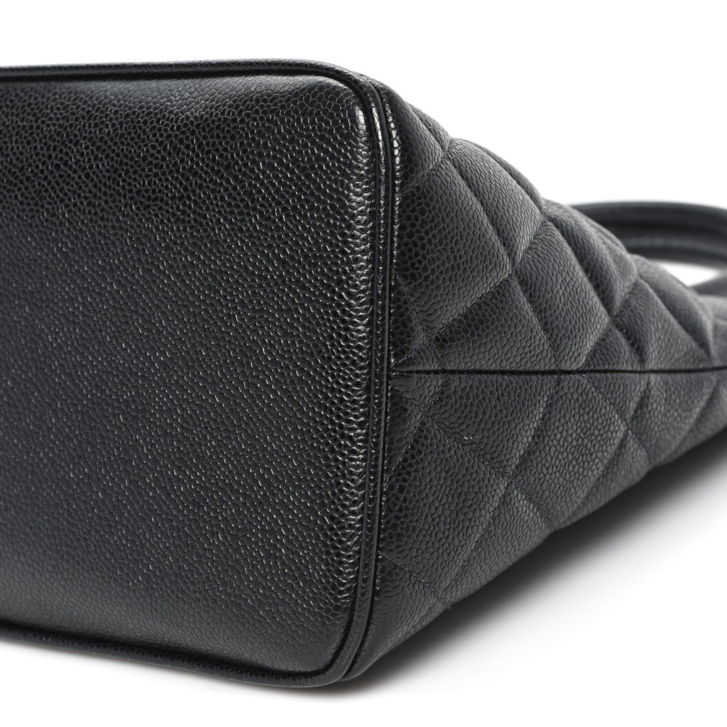 Chanel Caviar Quilted Medallion Tote Black