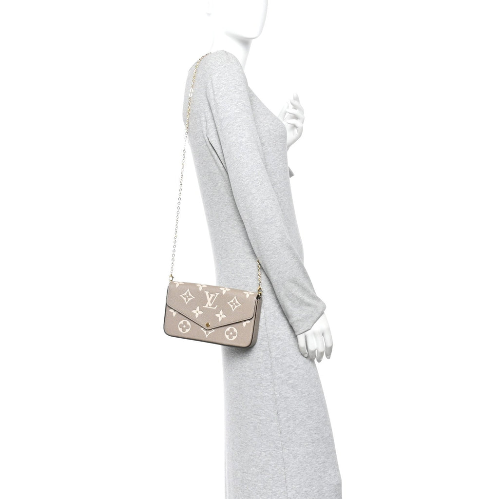 Louis Vuitton Empreinte Monogram Giant Felicie Pochette Tourterelle Creme