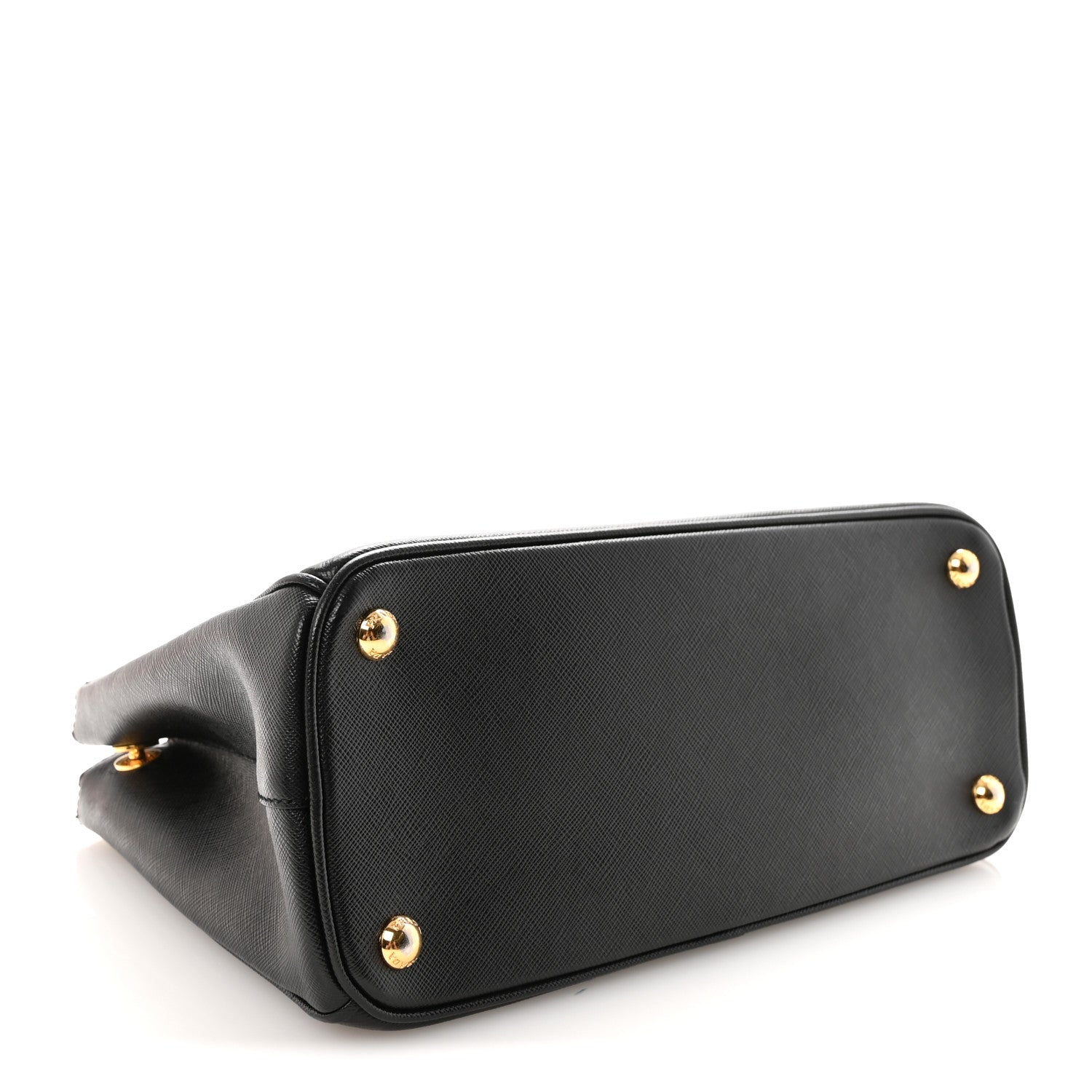Prada Saffiano Small Galleria Double Zip Tote Black