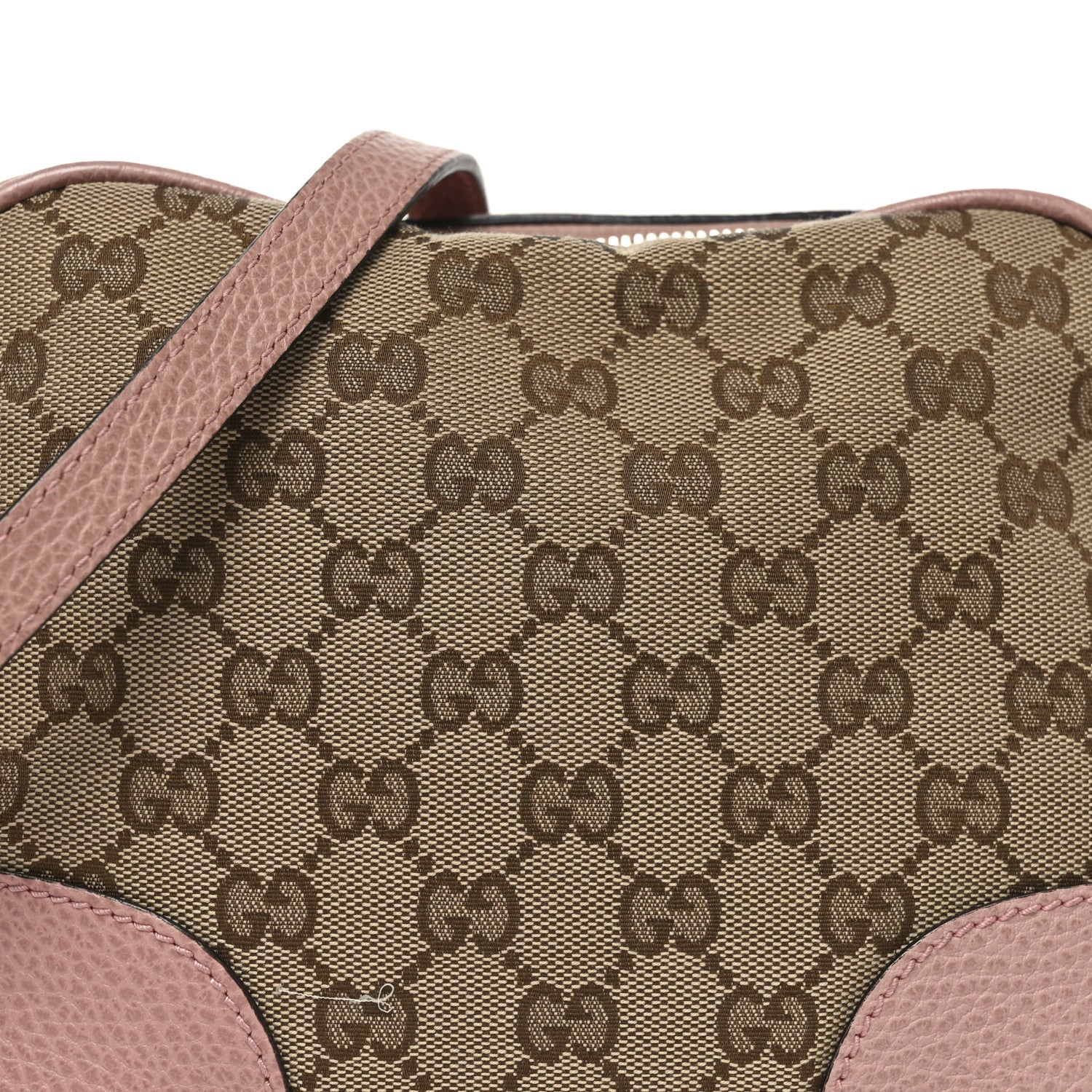 Gucci Monogram Mini Bree Messenger Bag Beige Soft Pink