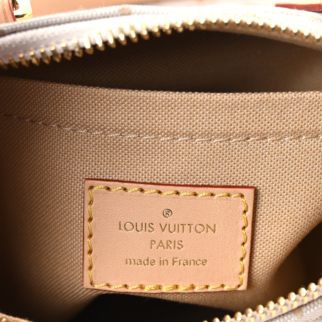 Louis Vuitton Monogram Mini Jacquard Speedy Bandouliere 20 Mastic Cream