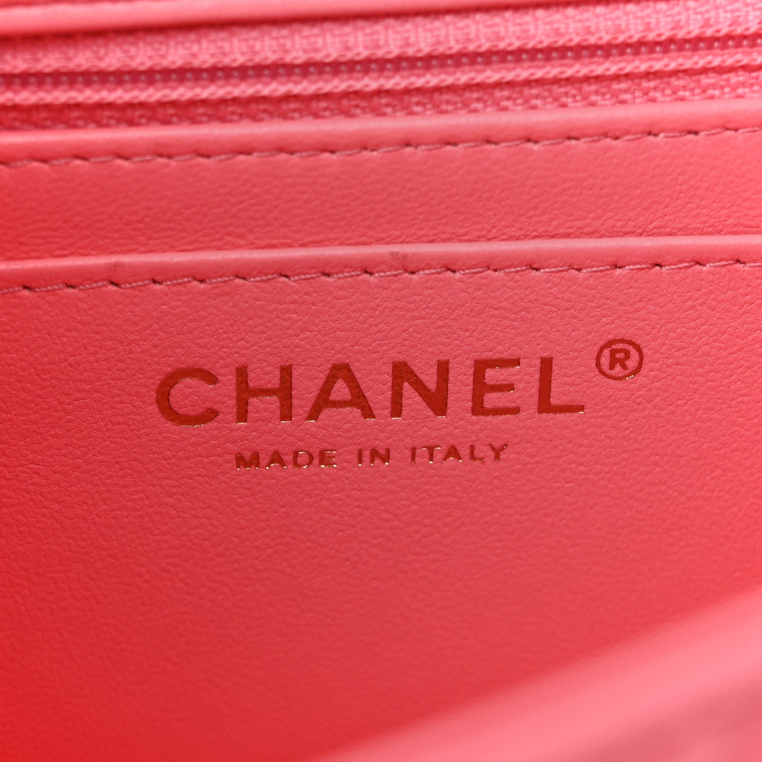 Chanel Lambskin Quilted Mini Rectangular Flap Pink
