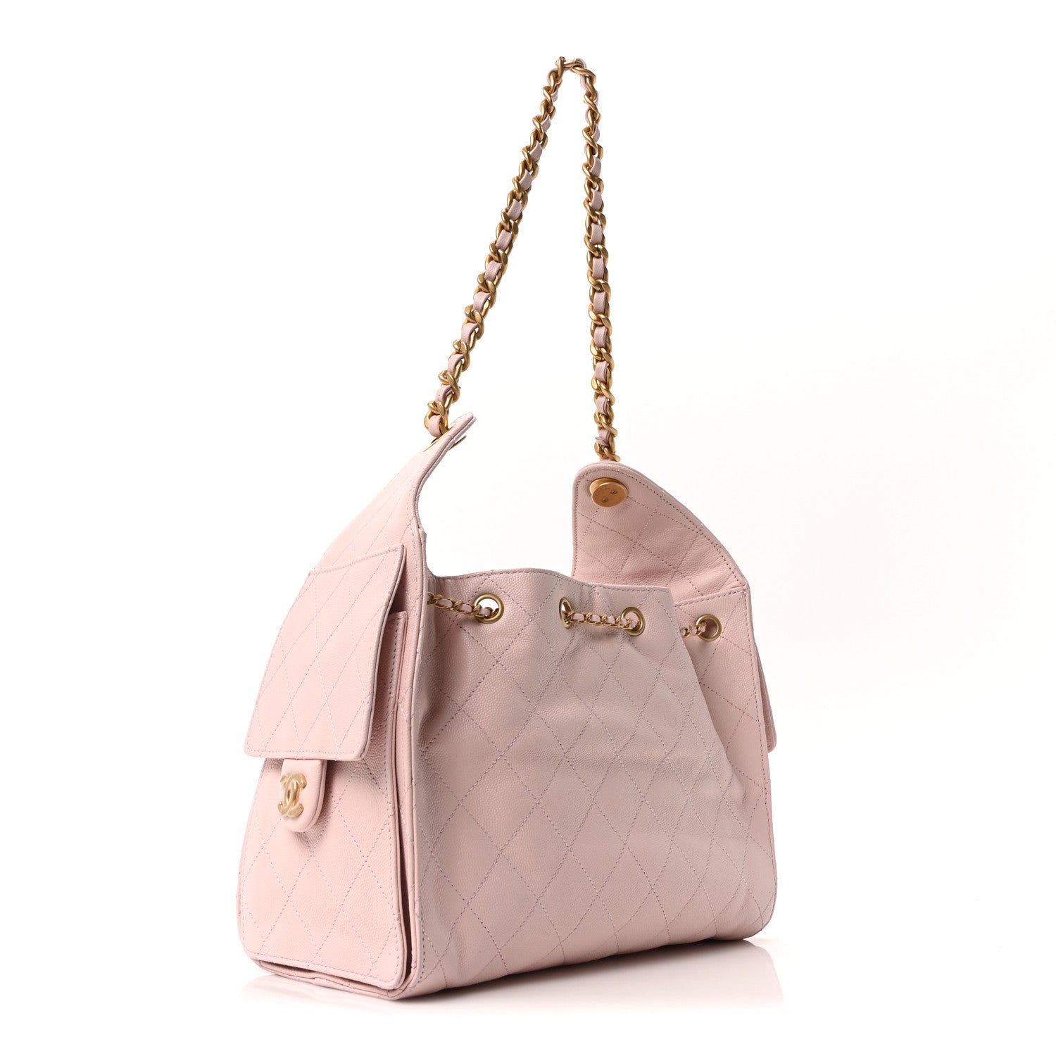 Chanel Caviar Quilted Small Chanel 25 Handbag Light Pink