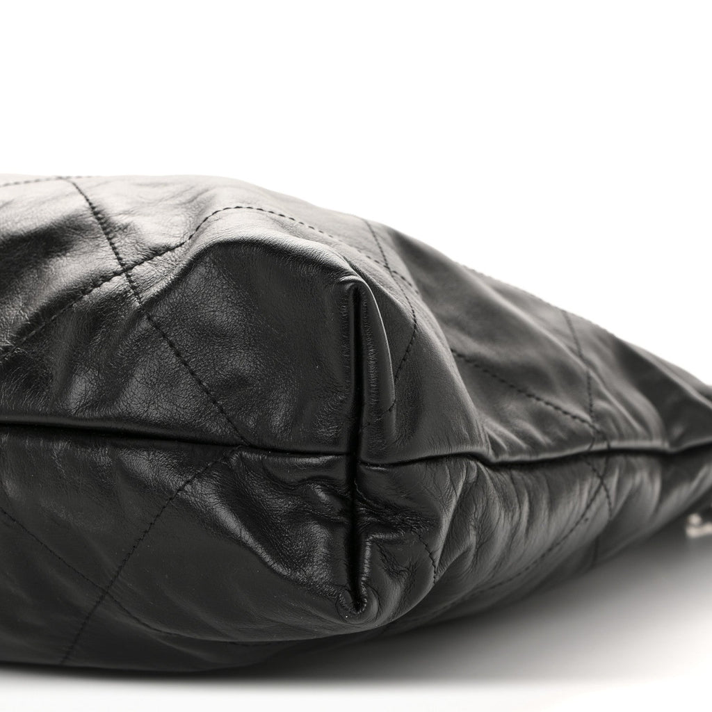 Chanel Shiny Calfskin Quilted Chanel 22 Black