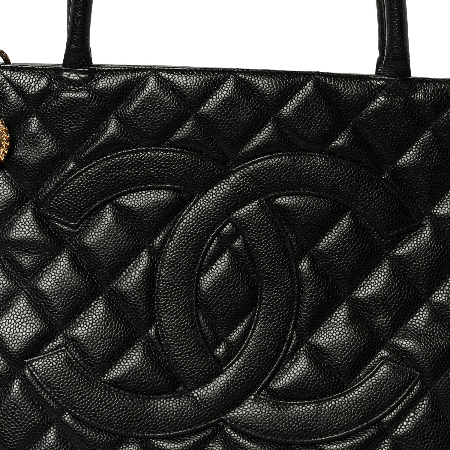 Chanel Caviar Quilted Medallion Tote Black