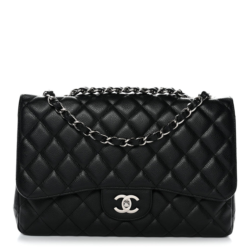 Chanel Caviar Quilted Jumbo Single Flap Black