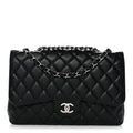 Chanel Caviar Quilted Jumbo Single Flap Black