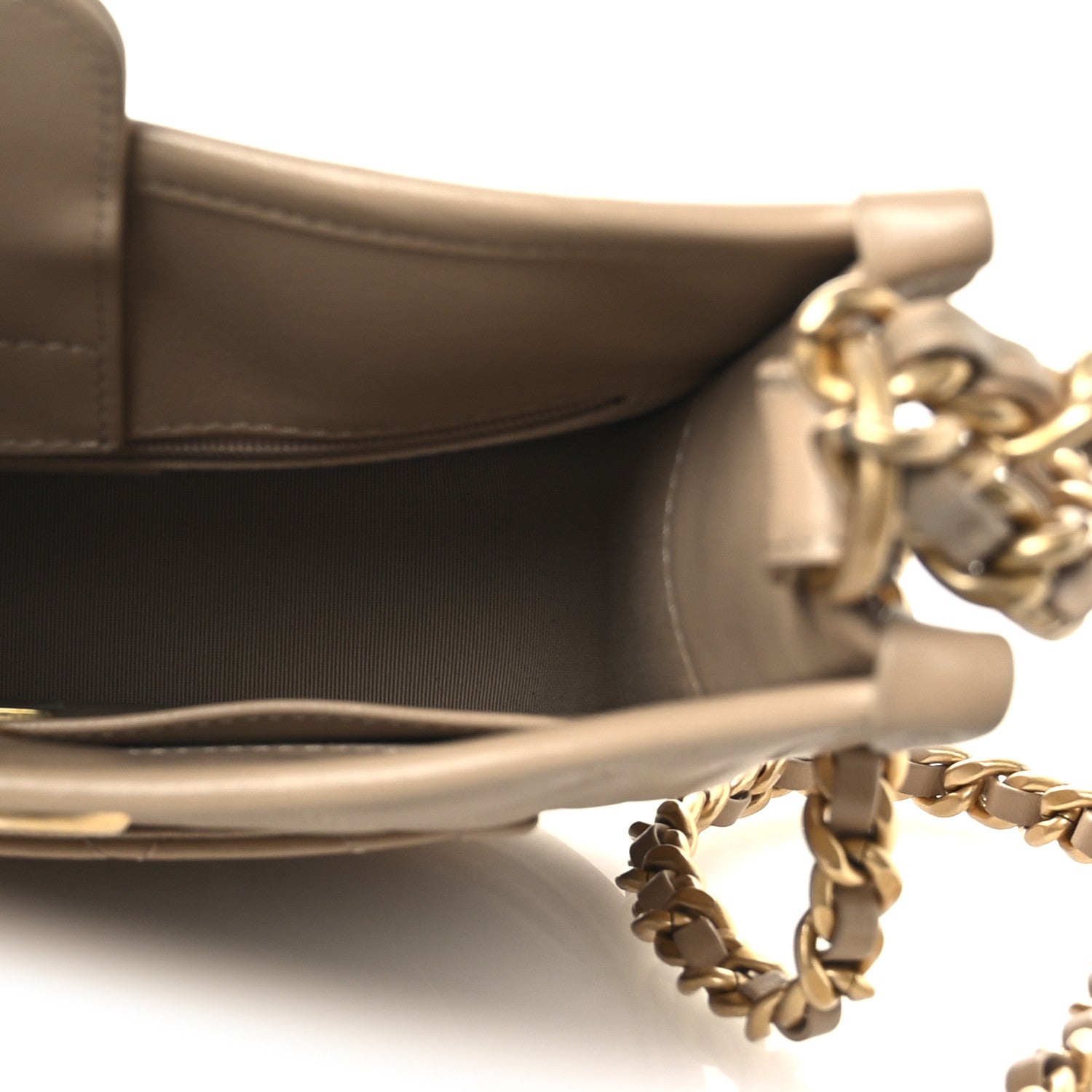 Chanel Calfskin Quilted Small Hobo Beige