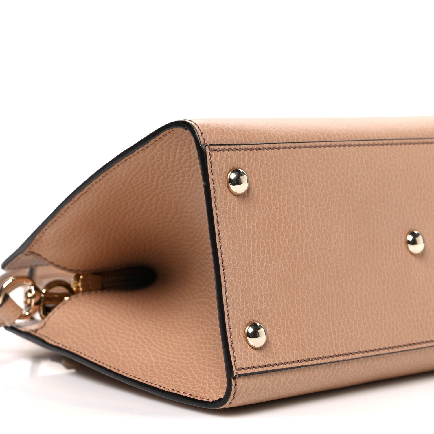 Gucci Dollar Calfskin Medium Soho Top Handle Satchel Camelia