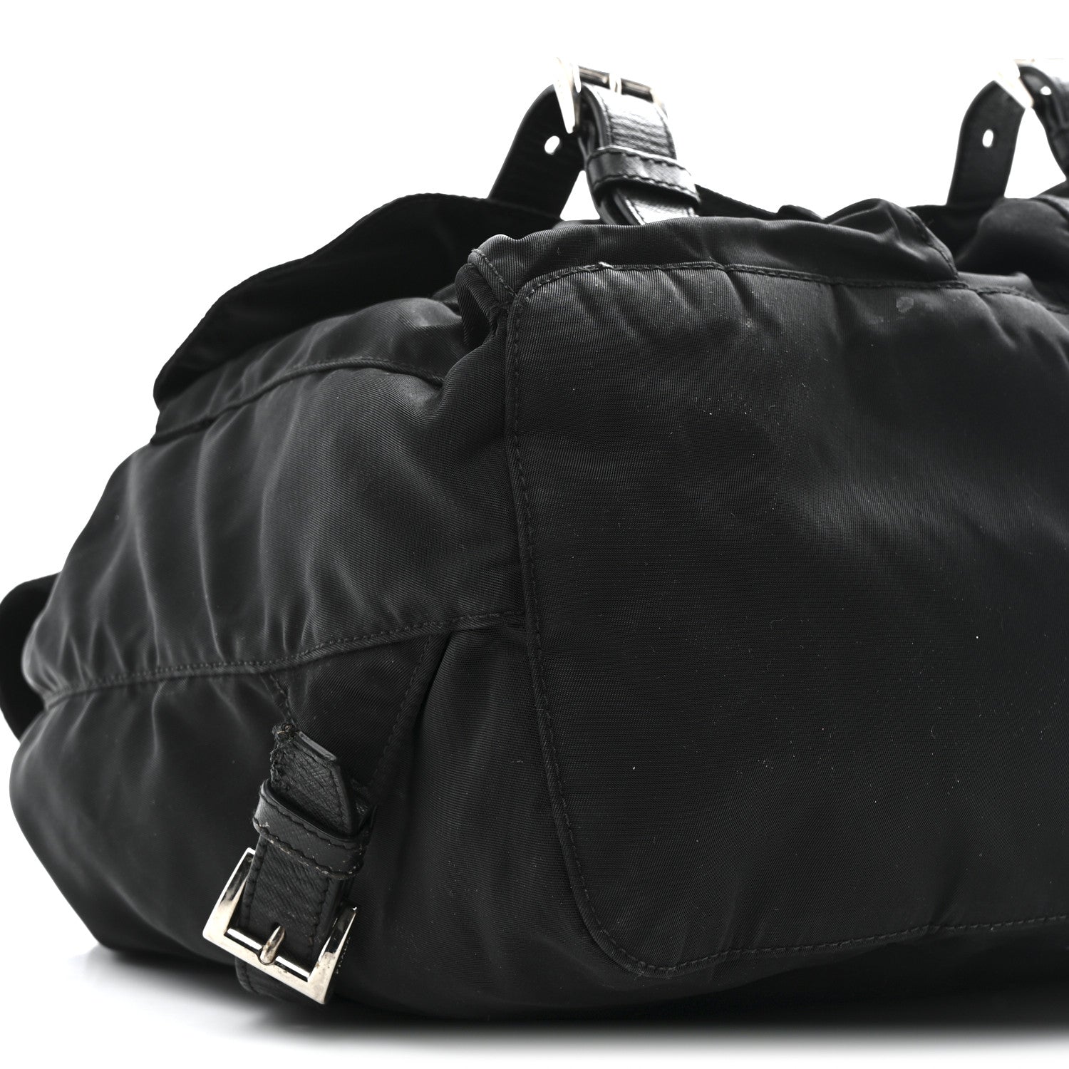 Prada Tessuto Nylon Saffiano Medium Backpack Black