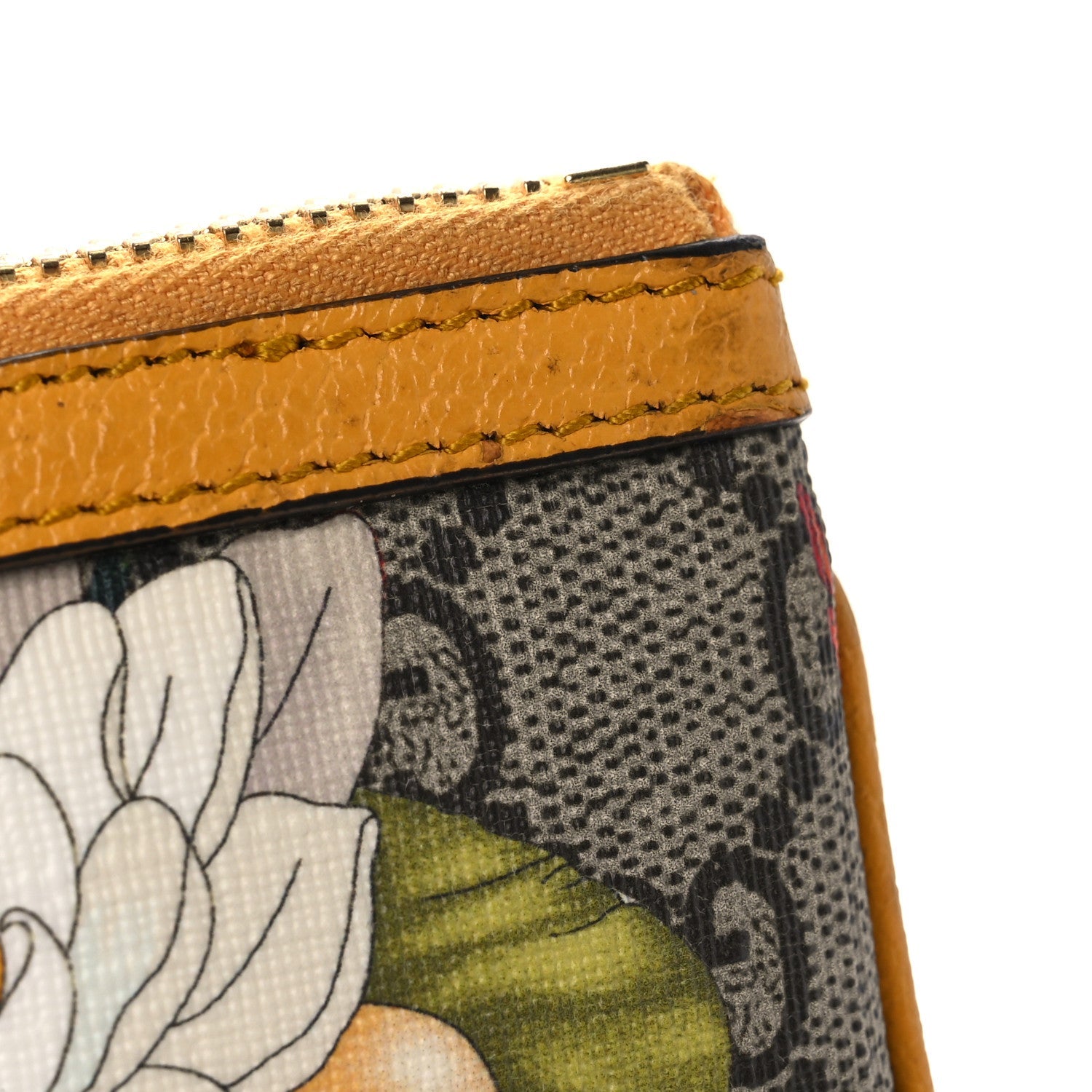 Gucci GG Supreme Monogram Flora Large Ophidia Pouch Clutch Beige Multicolor Crop