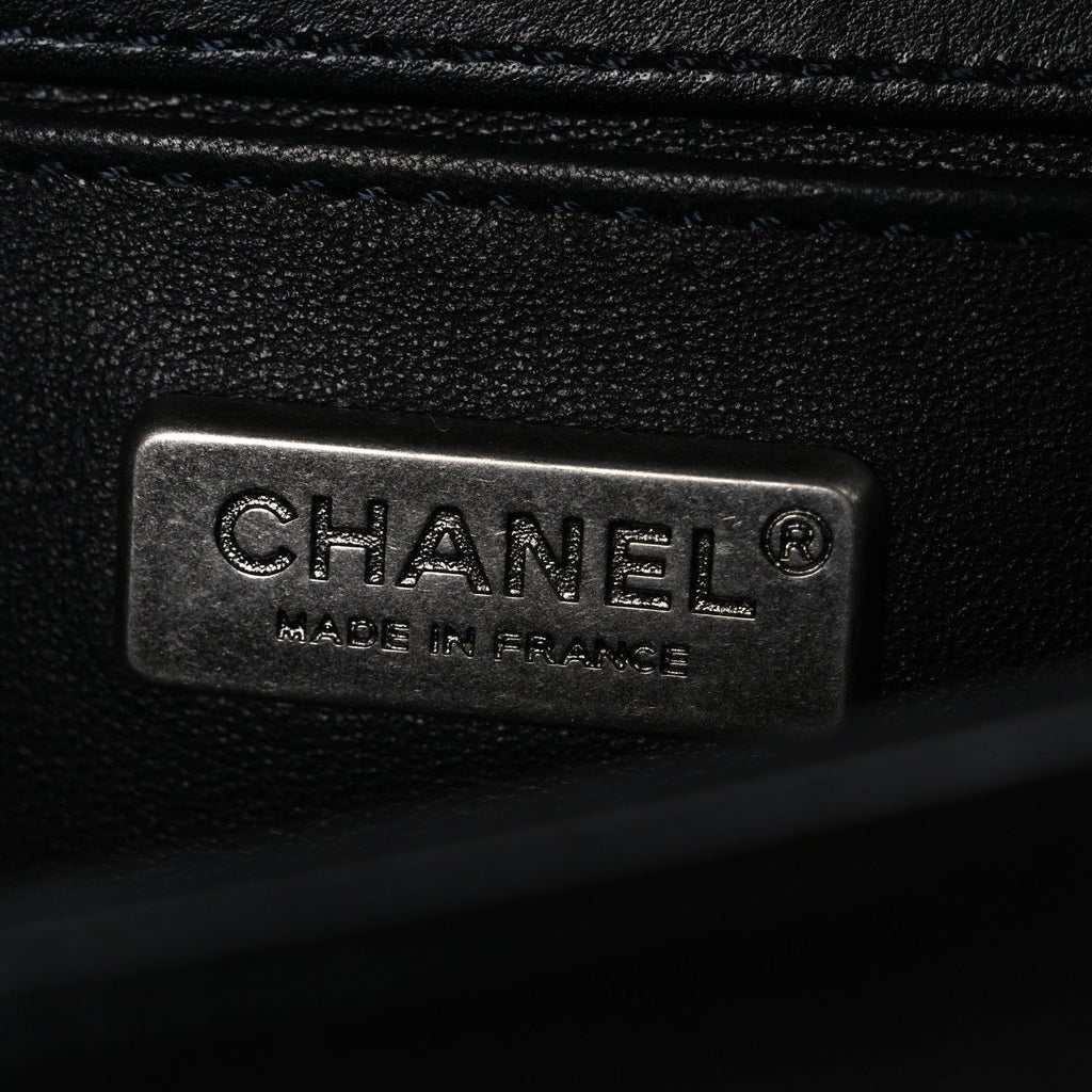 Chanel Orylag Rabbit Fur Calfskin Small Boy Flap Black