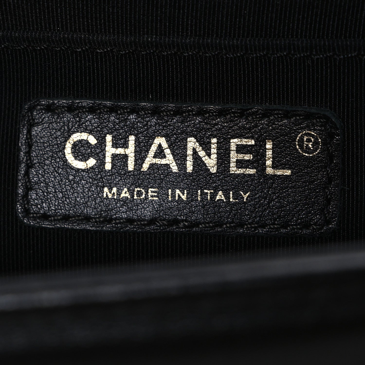 Chanel Calfskin Chevron Quilted Medium Boy Flap Black