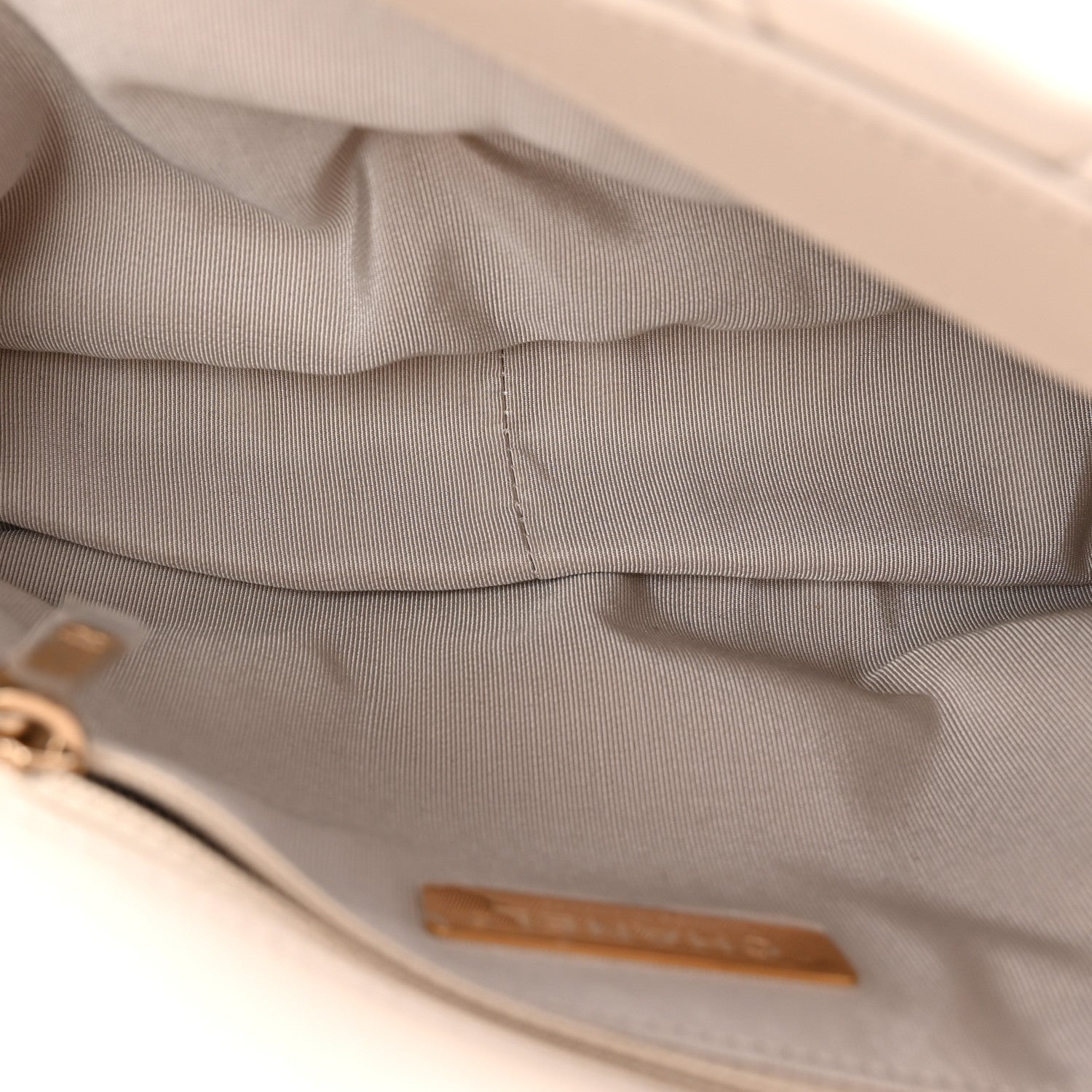 Chanel Lambskin Mixed Fibers Quilted Medium Chanel 19 Flap Beige